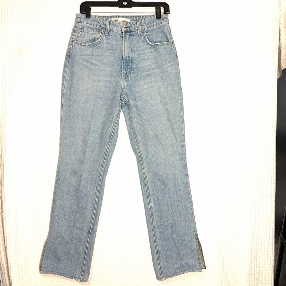GRLFRND Harlow High Rise Boot Cut Slit Jeans in Hudson Yards Womens Size 28